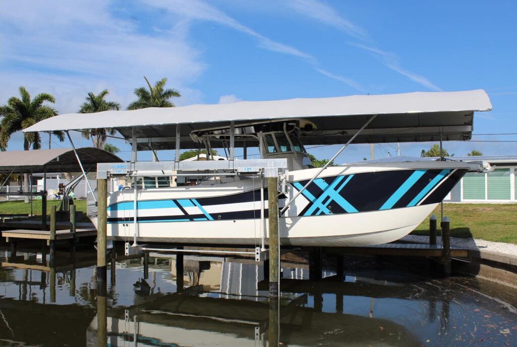 Waterway Boat Lift Cover Covering Boat