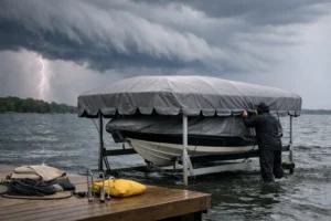 Boat Lift Canopy Storm Preparation Tips