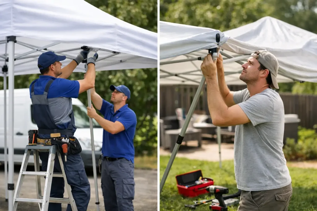 Professional Installation vs DIY Canopy