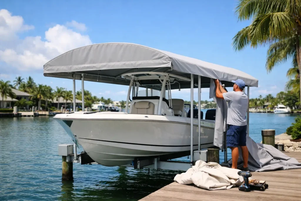 Boat Lift Fabric Replacement in Florida