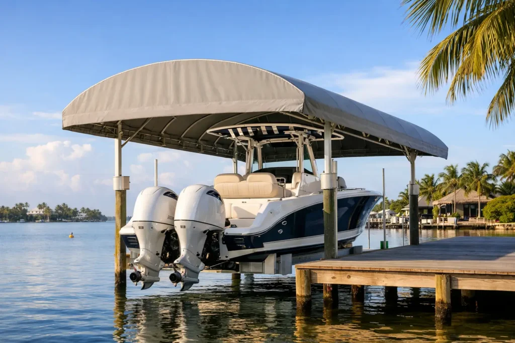 Dock Canopy Systems Built for Florida Boats